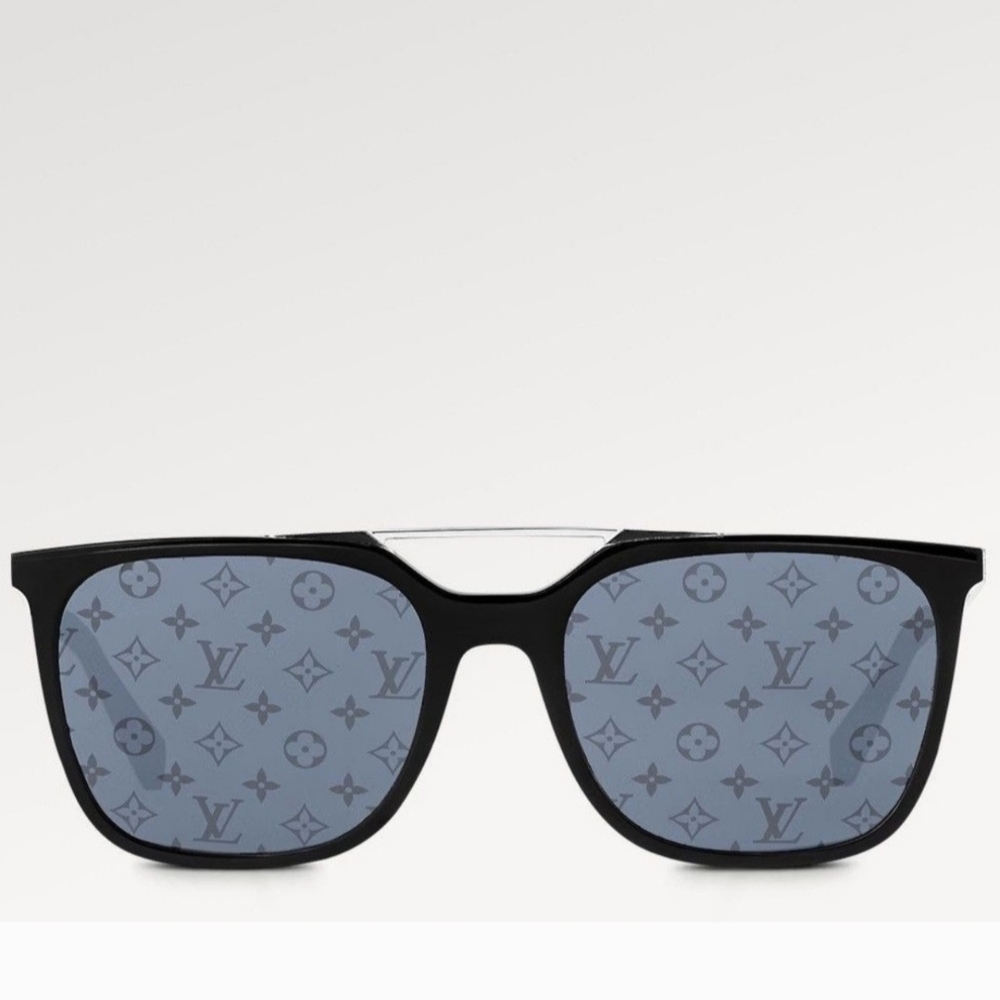 Louis Vuitton Black and Gray Monogram Sunglasses
